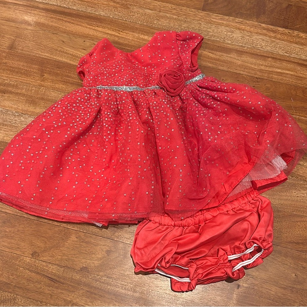 Pretty pink 0-3 month dress with bloomers.
